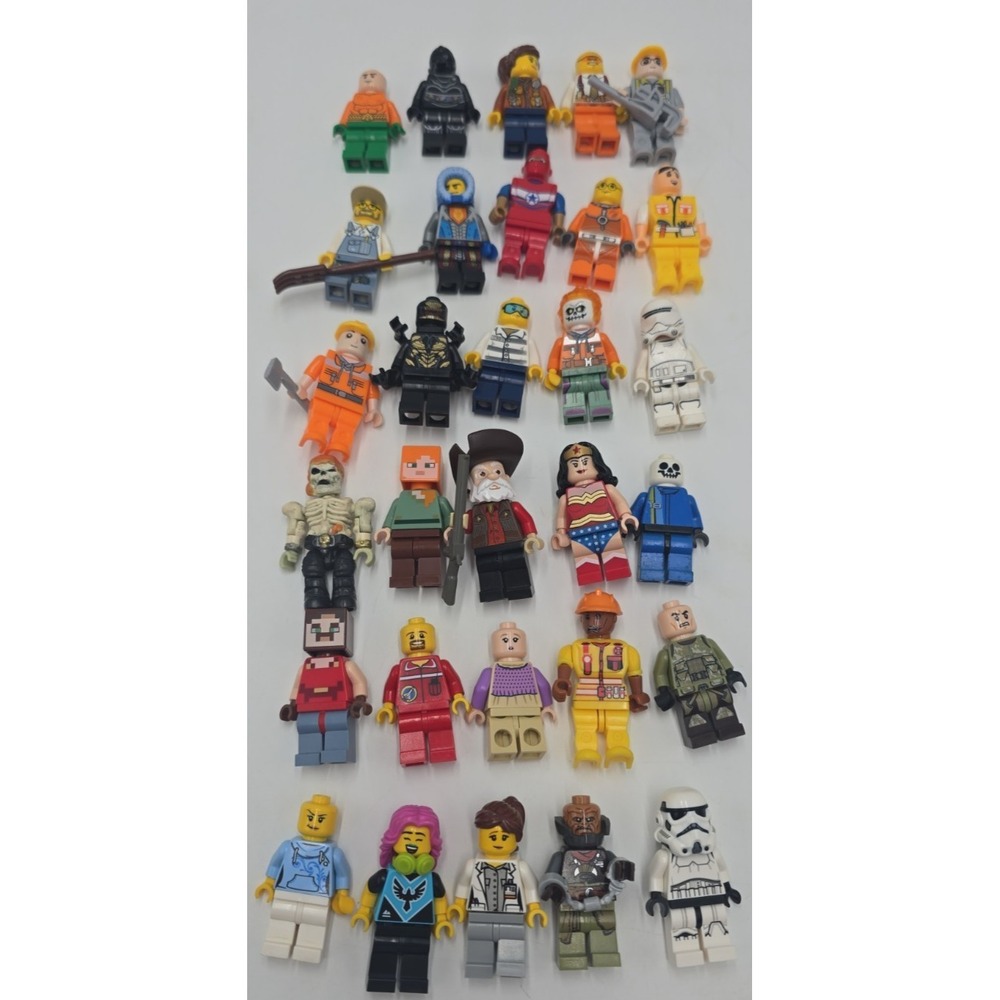 30‎ Mixed LEGO Minifigure Marvel DC City Pirates Ninjago Star Wars Wonder Women